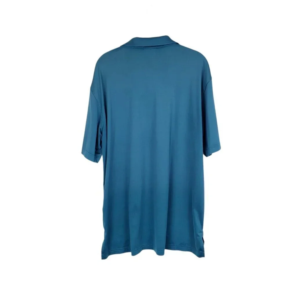 Peter Millar Summer Comfort Polo Shirt L Teal Ridge at Back Brook Golf Mens